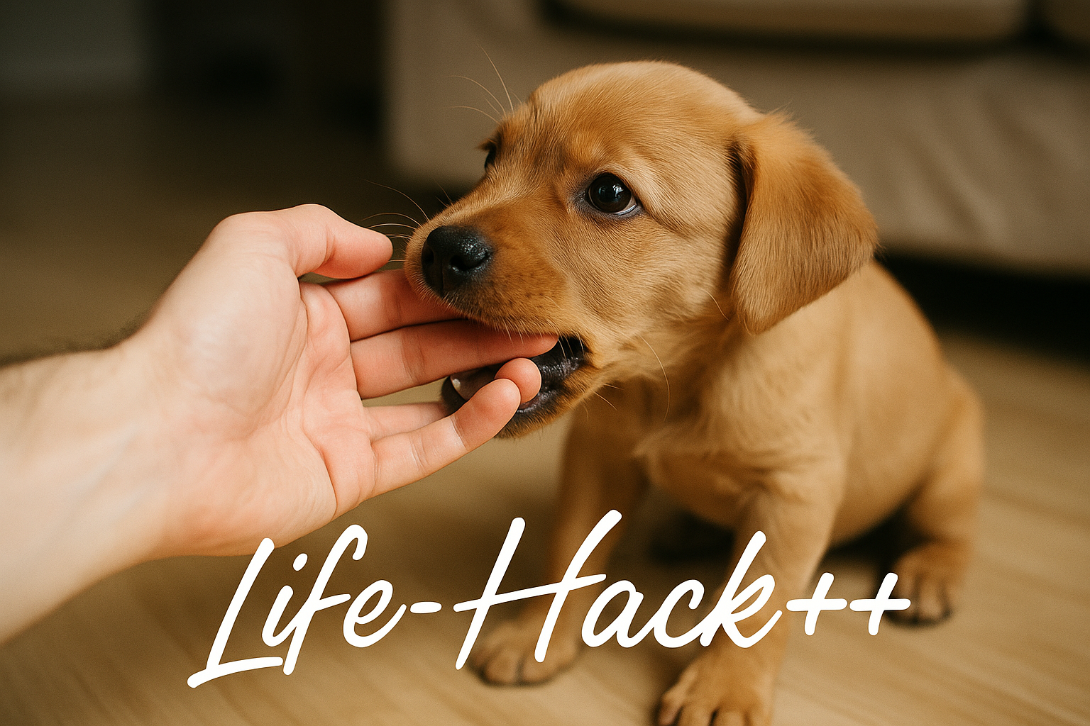 子犬の甘噛みを少なくする方法