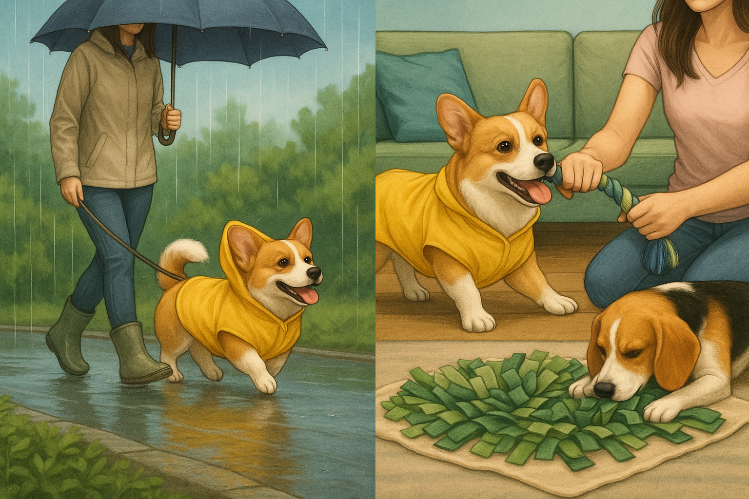 梅雨でも楽しい！愛犬とおうち＆雨の日の過ごし方