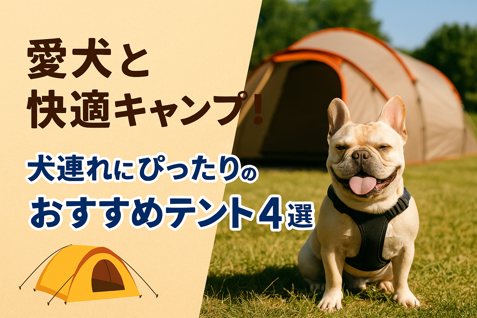 【PR含みます】「愛犬と一緒にキャンプへ！安心・快適に過ごせるおすすめテント４選」