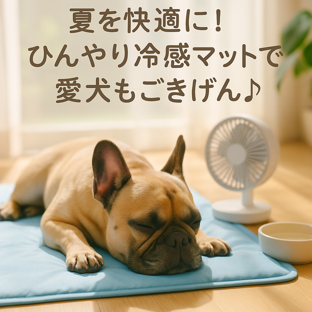 「暑がりフレブルに必須！ペット冷感マットで安心・快適な夏を」