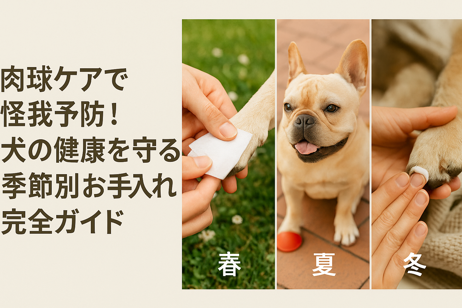 肉球ケアで怪我予防！犬の健康を守る季節別お手入れ完全ガイド