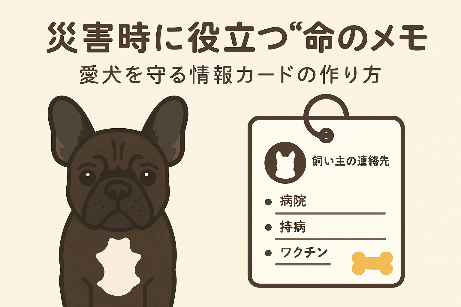 🧸 愛犬を守る情報カードの作り方｜災害時に役立つ“命のメモ”