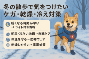 🐕‍🦺 冬の散歩で気をつけたい！ケガ・乾燥・冷え対策ガイド